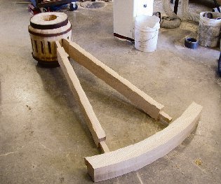 Early stages of construction at the Hansen shop.